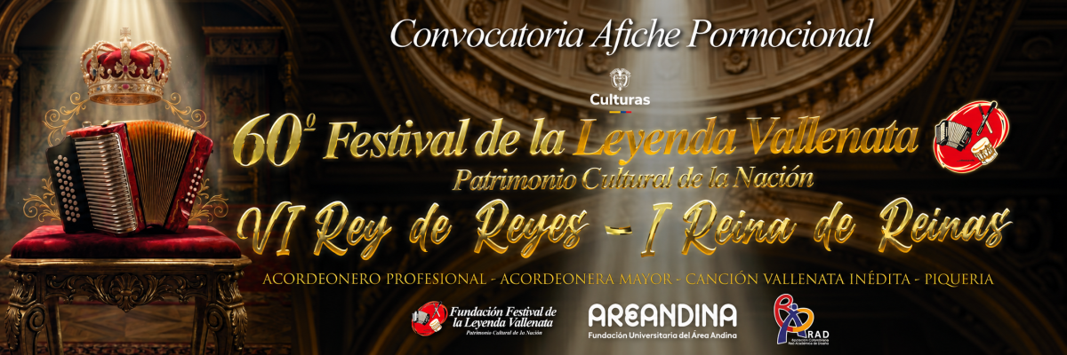 Convocatoria afiche oficial del 60° Festival de la Leyenda Vallenata