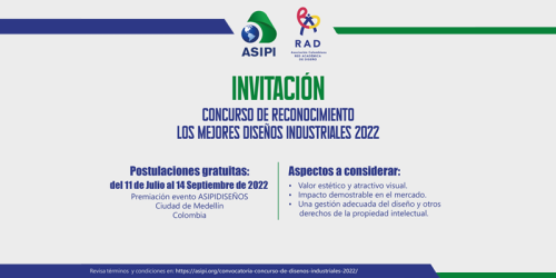 Concurso de reconocimiento de los mejores DISEÑOS INDUSTRIALES 2022