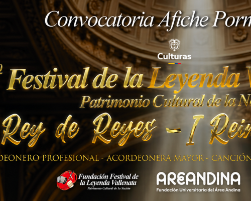 Convocatoria afiche oficial del 60° Festival de la Leyenda Vallenata