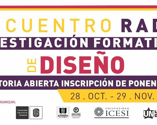 Convocatoria ponencias - 3º Encuentro RAD de Investigación Formativa en Diseño